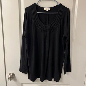 Textere 70% Bamboo Viscose Top in Black Sz. Lg